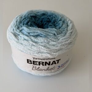 Bernat Blanket Perfect Phasing Yarn Chenille Teal Blue Gradient 300g